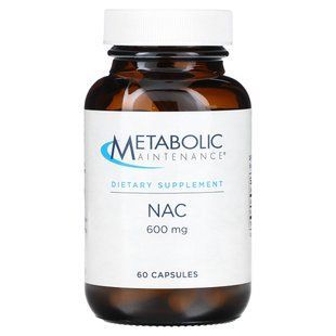 NAC (N-ацетил-L-цистеин), Metabolic Maintenance, 600 мг, 60 капсул купить в Киеве и Украине
