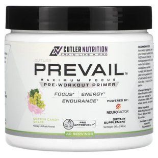 Cutler Nutrition, Prevail, Pre-Workout Primer, Cotton Candy Grape, 8.46 oz (240 g)