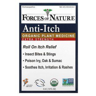 Forces of Nature, Anti-Itch Roll-On, Organic Plant Medicine, Extra Strength, 0.14 fl oz (4 ml) купить в Киеве и Украине