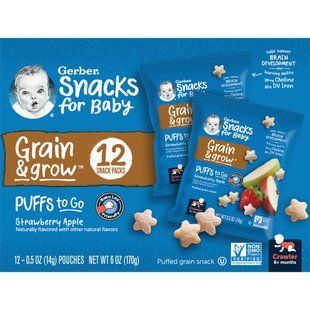 8+ months, strawberry apple, 12 snack pouches of 0.5 ounces (14 g) each