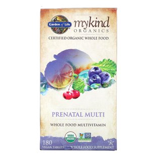 Garden of Life, MyKind Organics, пренатальный муьтивитамин, цельнопищевой мультивитамин, 180 веганских таблеток купить в Киеве и Украине