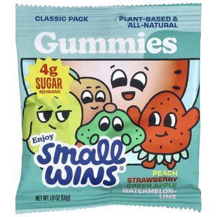 Enjoy Small Wins, Gummies, классический набор, персик, клубника, зеленое яблоко, арбуз и лайм, 50 г (1,8 унции) купить в Киеве и Украине