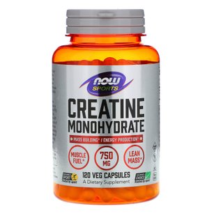 Креатин Now Foods (Creatine Monohydrate Sports) 750 мг 120 капсул купить в Киеве и Украине