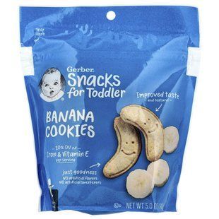 Gerber, Snacks for Toddler, банановое печенье, от 12 месяцев, 142 г (5 унций) купить в Киеве и Украине