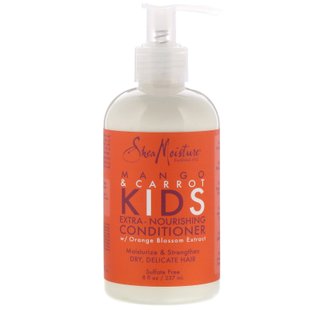 Детский экстра-питательный кондиционер, манго и морковь, Kids Extra-Nourishing Conditioner, Mango & Carrot, SheaMoisture, 237 мл купить в Киеве и Украине