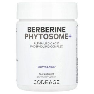 Берберин HCL и альфа-липоевая кислота CodeAge (Berberine Phytosome+) 60 капсул купить в Киеве и Украине