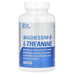 EVLution Nutrition, Magnesium Plus L-Theanine , 90 Veggie Capsules купить в Киеве и Украине