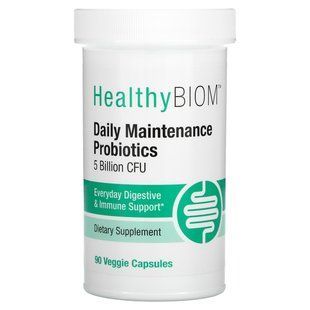 Daily Maintenance Probiotics, HealthyBiom, 5 Billion CFUs, 90 vegetarian capsules