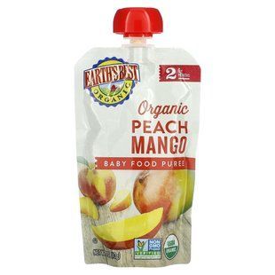 Earth's Best, Organic Baby Food Puree, 6+ Months, Peach Mango, 4 oz (113 g) купить в Киеве и Украине