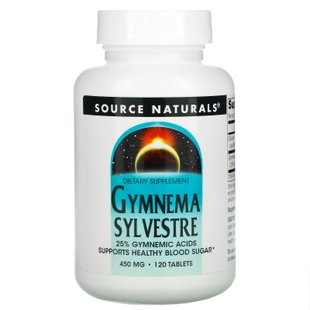 Джимнема Сильвестра Source Naturals (GYMNEMA SYLVESTRE) 450 мг 120 таблеток купить в Киеве и Украине