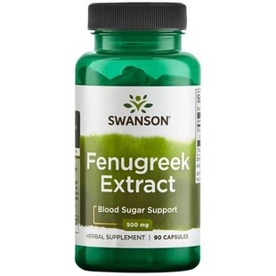 Экстракт Пажитника, Fenugreek Extract, Swanson, 500 мг, 90 капсул купить в Киеве и Украине