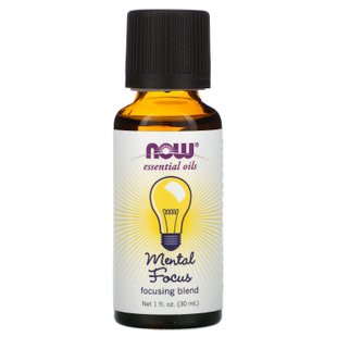 Эфирные масла бодрящая смесь Now Foods (Mental Focus Essential Oils) 30 мл купить в Киеве и Украине