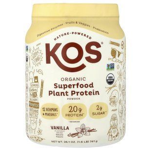 Органический растительный протеин с суперфудами KOS (Organic Plant Protein Superfood Powder) 741 г ваниль купить в Киеве и Украине