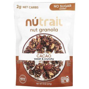 NuTrail, гранола з горіхами, какао, 227&nbsp;г (8&nbsp;унцій)