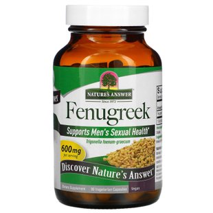 Пажитник Nature's Answer (Fenugreek) 600 мг 90 капсул купить в Киеве и Украине