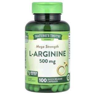 Nature's Truth, L-Arginine, 1,000 mg, 100 Quick Release Capsules (500 mg per Capsule)