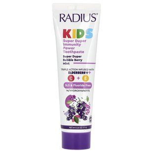 RADIUS, Super Duper Immuni-Power Toothpaste, Super Duper Bubble Berry Mint, 2.5 oz (71 g) купить в Киеве и Украине