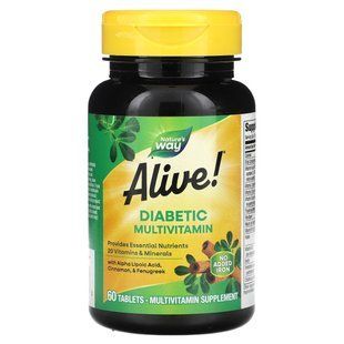 Диабетические мультивитамины Nature's Way (Alive! Diabetic Multivitamin) 60 таблеток купить в Киеве и Украине