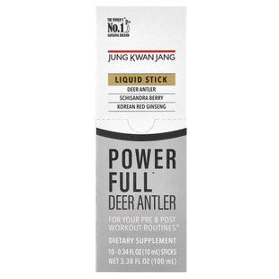 CheongKwanJang, Power Full, Deer Antler, Korean Red Ginseng, 10 Liquid Sticks, 0.34 fl oz (10 ml) Each купить в Киеве и Украине