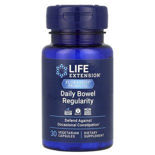 Life Extension, Florassist, ежедневное улучшение состояния кишечника, 30 вегетарианских капсул купить в Киеве и Украине