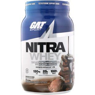 Nitra Whey, Testosterone Support, chocolate ice cream, GAT, 984.3 g