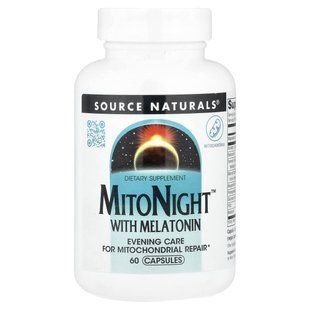 Source Naturals, MitoNight&trade; With Melatonin, 60 Capsules
