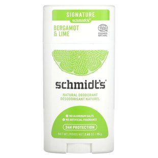 Schmidt's, Natural Deodorant, Bergamot & Lime, 2.65 oz (75 g) купить в Киеве и Украине