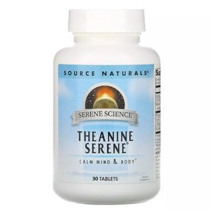 Теанин Серен, Serene Science, Source Naturals, 30 таблеток купить в Киеве и Украине