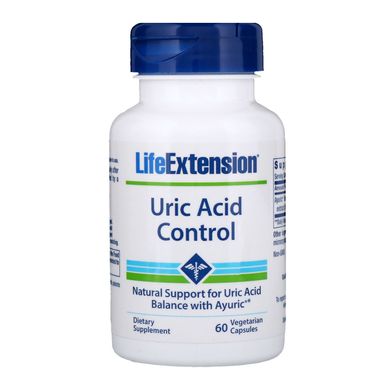 Контроль сечової кислоти, Uric Acid Control, Life Extension, 60 капсул