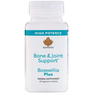 Зміцнення кісток і суглобів, Boswellia Plus, Savesta, 60 вегетаріанських таблеток