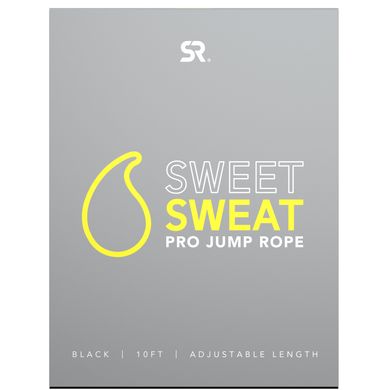 Скакалка для тренувань чорного кольору Sports Research (Jump Rope) 1шт