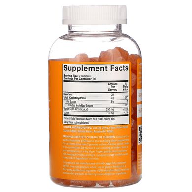 Вітамін С, Vitamin C, Natural Tart Orange Flavor, GummYum !, 250 мг, 180 жувальних цукерок