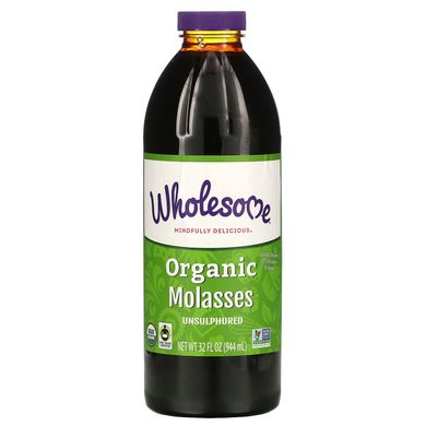 Органічна патока без обробки сірки Wholesome Sweeteners Inc. (Organic Molasses Unsulphured) 944 мл