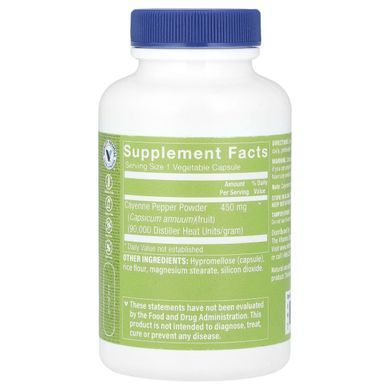 The Vitamin Shoppe, Cayenne, 100 Vegetable Capsules (450 mg per Capsule) купить в Киеве и Украине