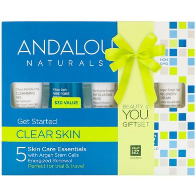 Набор по уходу за лицом (Skin Care Essentials), Andalou Naturals, 5 шт купить в Киеве и Украине
