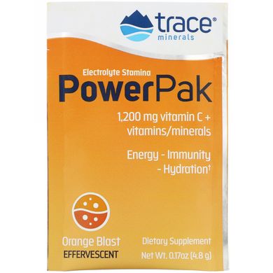 Электролиты Trace Minerals Research (Electrolyte Stamina Power Pak) 30 пакетиков со вкусом апельсина купить в Киеве и Украине