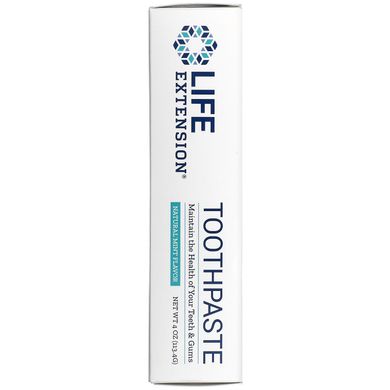 Зубная паста, вкус натуральной мяты, Toothpaste - Natural Mint Flavor, Life Extension, 113,4 г купить в Киеве и Украине
