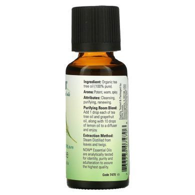Масло чайного дерева органик Now Foods (Essential Oils Oil Tea Tree) 30 мл купить в Киеве и Украине