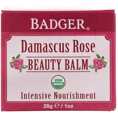 Зволожуючий бальзам дамаська троянда органічний Badger Company (Beauty Balm) 28 г