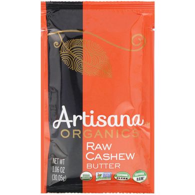 Масло горіхів кеш'ю органік Artisana (Cashew Nut Butter) 10 пакетиків по 30.05 р
