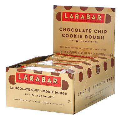 Батончики з шоколадною крихтою Larabar (Chocolate Chip Cookie) 16 бат.