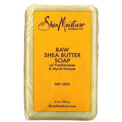 Мило з сирою олією ши з екстрактами ладану і мірри, Raw Shea Butter Soap with Frankincense & Myrrh Extracts, SheaMoisture, 230 г