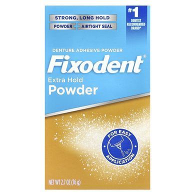 Fixodent, Denture Adhesive Powder, Extra Hold, 2.7 oz (76 g) купить в Киеве и Украине