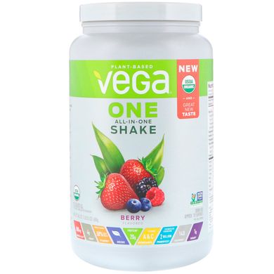 Vega, Organic, All-In-One Shake, Berry, 24.3 oz (688 g)