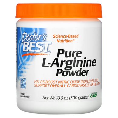 Чистий порошок L-аргініну, Pure L-Arginine Powder, Doctor's Best, 10,6 унцій (300 г)