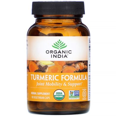 Куркума для суглобів Organic India (Turmeric Formula Joint Mobility & Support) 455 мг 90 капсул