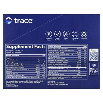 Vitamin C + Electrolytes + Multivitamin Trace Minerals (Power Pak Orange Blast) Orange 30 Sachets