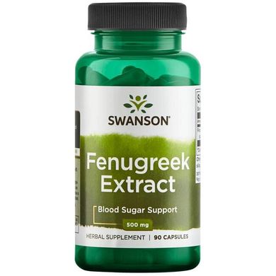 Екстракт пажитника, Fenugreek Extract, Swanson, 500 мг, 90 капсул