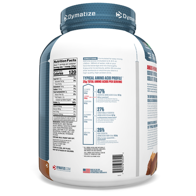 ISO100 гідролізований, 100% ізолят сироваткового протеїну, шоколадно-арахісова паста, Dymatize Nutrition, 2,3 кг