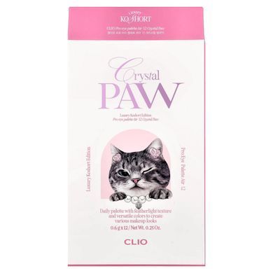 Clio, Luxury Koshort Edition, Pro Eye Palette Air, 12 Crystal Paw, 1 Count